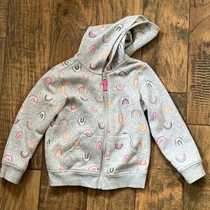 Cat and Jack rainbow zip up jacket